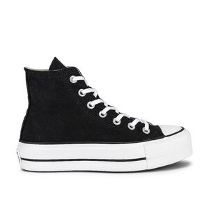Chuck Taylor All Star Lift Hi Sneaker in Black & White